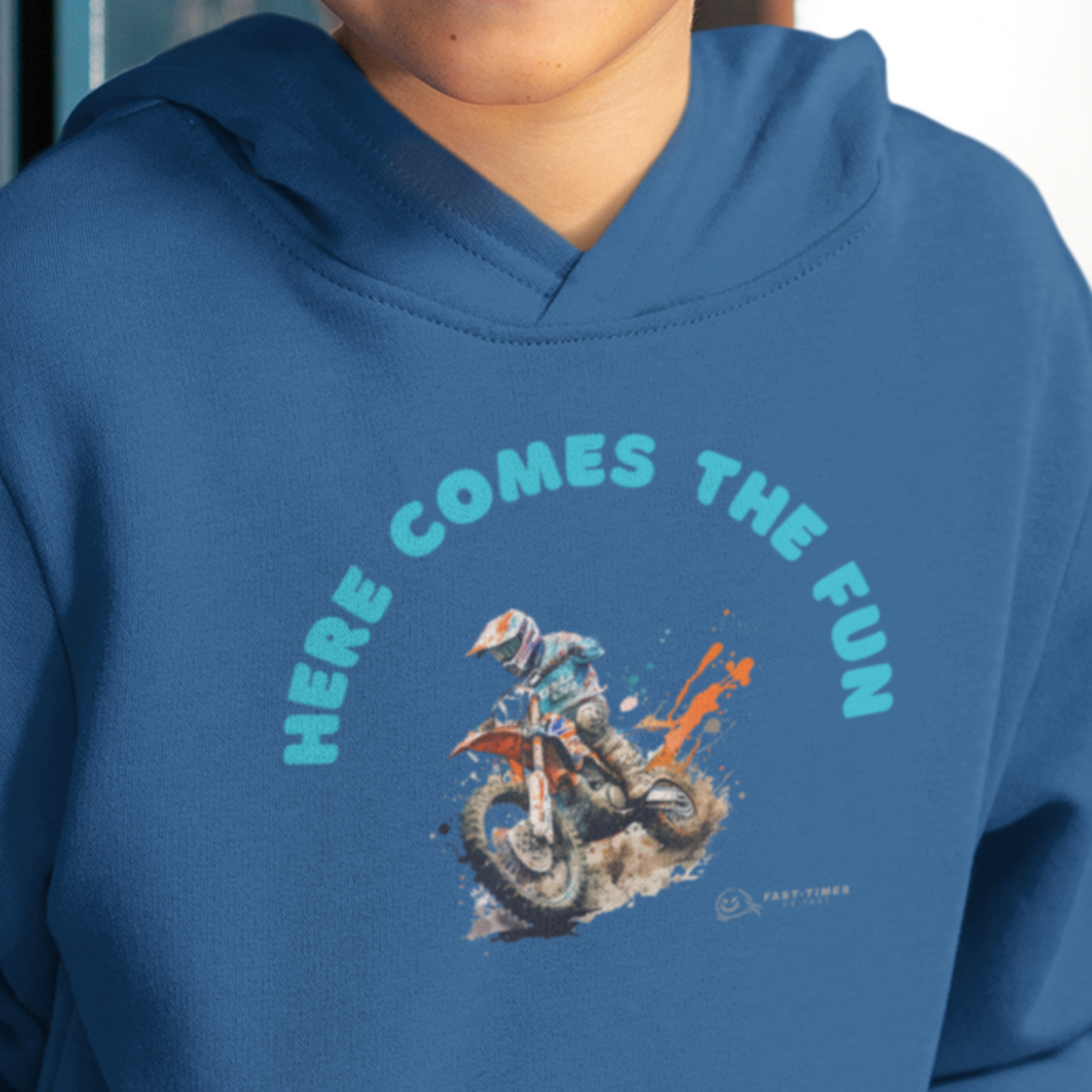 Here Comes The Fun Youth Heavy Blend Hooded Sweatshirt